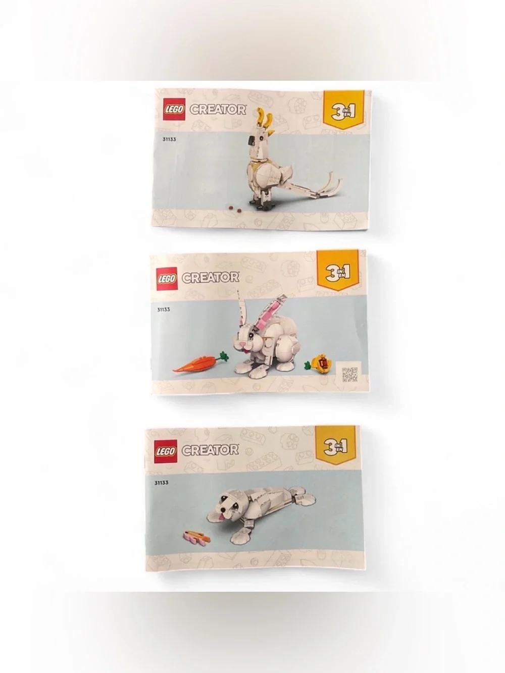Lego Creator White and Pink Bunny Model